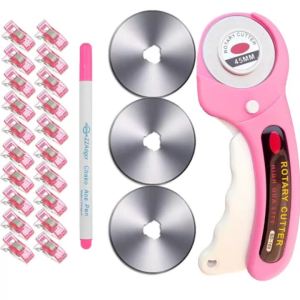 45mm rotating cutter ergonomic handle rotary cutter equipped with a safety locking device suitable for fabrics leather hand