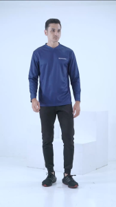 Squadrun - Baju Olahraga Lari Lengan Panjang Kaos Jersey Running Polos