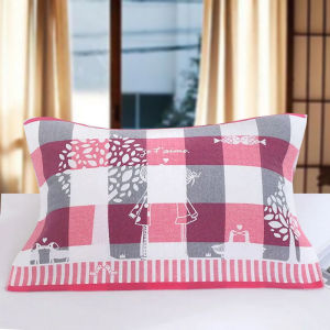 Pure Cotton Pillowcases Thickened Version with Ties Large Size 52x78cm Suitable for All Seasons Double Set Bedding Accessories