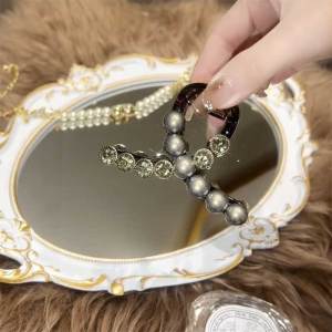 Kẹp Tóc Hoa Ngọc Trai Mùa Hè Mới Kẹp Tóc Đuôi Ngựa Cỡ Vừa Cho Phụ Nữ Phụ Kiện Tóc Sau Đầu Kẹp Cá Mập Phong Cách Hàn Quốc