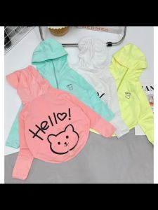 Áo Chống Nắng Cho Bé Trai Bé Gái Dáng Cánh Rơi In Hình Mèo Dễ Thương LCXAN14