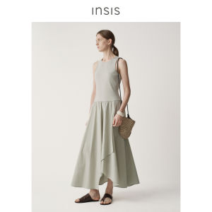 INSIS FEMME | Summer Linen-Cotton Blend A-Line Spliced Dress