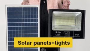 JIOR 50000W Solar Light Outdoor Waterproof 400LED Solar Lights with Solar Panel Lights Control Induction Solar Flood Light Charged Power Display Soalr Garden Lights White/Warm Wall Lights with Remote Control for Courtyard Street Balcony