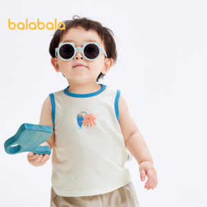 เสื้อท่อนบนของเด็กทารกเสื้อนอนของเด็กผู้ชายชุดสองชิ้นสำหรับ2024ฤดูร้อนใหม่เป็นมิตรกับผิวโต๊ะ