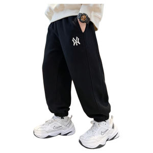 Boys Pants Autumn and Winter 2025 New Arrival Medium and Large Kids Autumn Trousers Autumn Sweatpants Fleece-lined Boys Track Pants