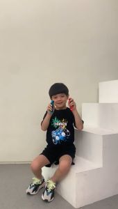 Setelan Anak Cowok Gamer Junior Lucuna Warna Hitam Size 2-10 Thn