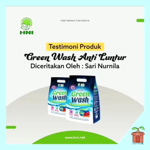 Green Chemistry Green Wash HNI HPAI 20 Sachet 25 Gram Sabun Cuci Pakaian Ramah Lingkungan Detergent
