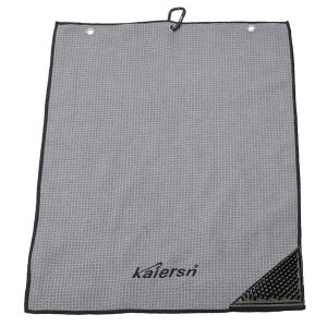 40x60cm Portable Microfiber Golf Towel with Brush – Waffle Pattern Fast Drying & Durable Cleaning Tool for Golf Accessories