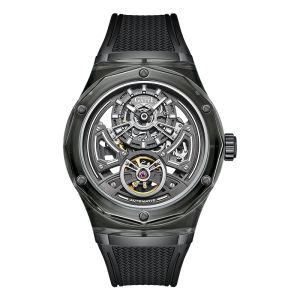 BONEST GATTI | BONEST GATTI Transparen Acrylic Case Mechanical Wristwatch Skeleton Dial Rubber Strap Men Automatic Watch