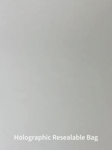 50/100pcs Laser Holographic Bags with Front Window Reusable for Jewelry Candy Zipper Pouch Christmas New Year Festival Gifts