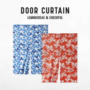 ผ้าคลุมประตูสไตล์ญี่ปุ่น Castle Garden 2-3 ชิ้น ลายดอกไม้ ตกแต่งบ้าน ผ้าคลุมประตูแบบไม่ต้องเจาะรู ไม่ต้องติดตั้ง