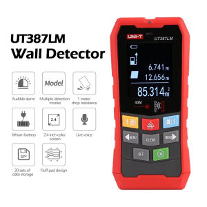 UNI-T Wall Scanner UT387E UT387S UT387LM 4 In 1 Metal Detector Wood Stud Finder AC Voltage Live Cable Wires Depth Tracker