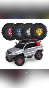4PCS 1.3" Aluminum Alloy RC Crawler Tires Wheels for 1/18 TRX4M SCX24 FMS Ascent-18 Axial SCX24 AX24 FCX24 FCX24M Upgrade Parts