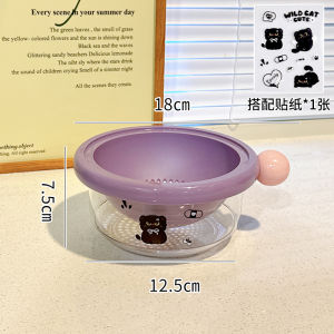 Thickened Double Layer Food Grade Fruit Basket Drain Basket Cute Living Room Kitchen Home Use Fruit Tray Vegetable Washing Basket