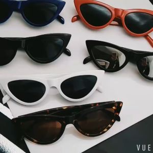 Kacamata Hitam Gaya Retro Bentuk Segitiga Triangle Kacamata Fashion Wanita Cat Eye Sunglasses Import