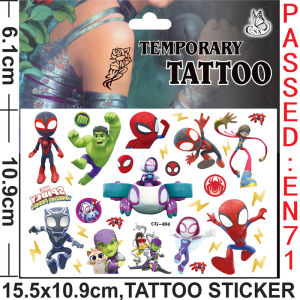 Hot Toys | 1Pcs Spidey And His Amazing Friends Temporary Tattoos For Birthday Party Supplies Favors Cute Tattoos Stickers Decoration