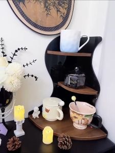 Cup Storage Organizer Cup Rack Corner Rack Water Cup Storage Rack Christmas Tree Shape Bearing Geometric Shape Multi-layer Storage Rack Mug Coffee Cup Display Rack