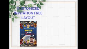 Roblox Theme Birthday Invitation Card Customized - 4X6 INCHES
