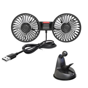 USB 5V được gắn vào xe fan hâm mộ 360 độ xoay điện tuần hoàn không khí có thể điều chỉnh 3 tốc độ xe thiết bị điện