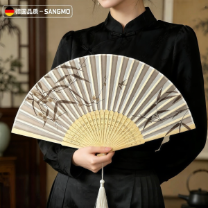 Neo-chinese Style Folding Fan For Classical Dance And Photography