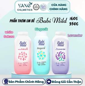 [160G & 350G] Phấn Thơm Em Bé Babi Mild Thái Lan  Phấn Thơm Babi Mild Organic Baby Powder | Yang Cosmetics