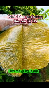Bánh tráng phơi sương - Dẻo mè gừng cốt dừa lá dứa - Đặc sản Củ Chi ăn là ghiền nhiều mè lá nếp