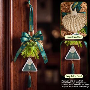 ETY | Handcrafted Bamboo Fan Mugwort Door Decoration