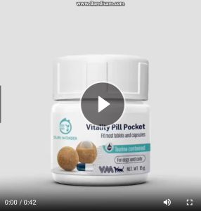 SUN WONDER Vitality Pill Pocket อาหารเสริมช่วยป้อนยาแสนอร่อย บำรุงตับ สำหรับสุนัข/แมว – รสตับไก่