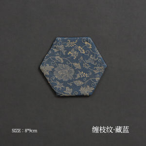 Handmade Silk Tea Cup Coaster Heat Resistant Mat Chinese Court Style Zen Tea Ceremony Personal Cup Luxury Simulation Silk