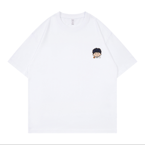 Slam Dunk Anime Short Sleeve T-Shirt Pure Cotton Q Version Heavyweight Breathable round Neck Printed Casual Summer Top