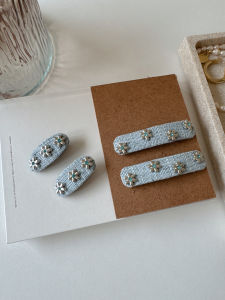 Kẹp Tóc Hoa Màu Xanh Sữa Phong Cách Hàn Quốc Kẹp Tóc Trán Kẹp Tóc Thời Trang Đơn Giản Kẹp Tóc Mùa Hè 2025 Phụ Kiện Tóc Mới