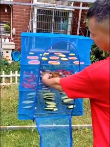 Foldable Fish Drying Net 1/3/5 Layers Fly-Proof Mesh Rack Manila COD
