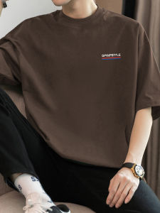 Áo Thun Cotton Tay Ngắn in Chữ Phong Cách Mỹ Dành Cho Nam Mùa Hè Thường Ngày Tay Lửng Dáng Rộng in Chữ Thời Trang
