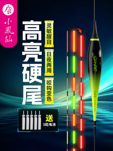 High Sensitivity Luminescent Baitfish Tail Color Changing Carp Fishing Floats Day Night Use Nano Material Fishing Gear