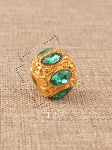 จี้ลูกปัดรูปถังสีสันสดใสแบบโปร่งใสสำหรับสร้อยคอ 3 ทาง หัวเข็มขัด จี้เครื่องประดับ ชิ้นส่วนพิเศษ อุปกรณ์ DIY เครื่องประดับแฟชั่น