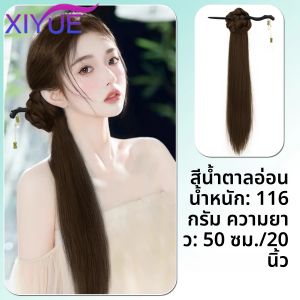 Hanfu ผมหางม้าแบบหนีบผมหางม้าเป็นลอนยาวสไตล์จีนแบบโบราณทำจากหางม้าแบบ Cheongsam