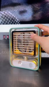 Pendingin Udara AC Mini Protable LED Fan Lampu Hias Tidur Kipas Angin AC Mini Protable Light Air Fan