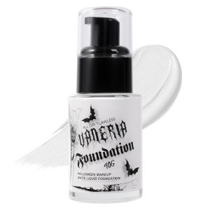 VERONNI | White Liquid Foundation Full Coverage Matte Long Lasting Halloween Face Paint Goth Vampire Ghost Zombie Cosplay Stage Effects