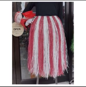 Rok Rumbai Rafia Mix/Rok Hula Tali Rafia Hand Made Uk Tk/Anak/dewasa/jumbo Fashion