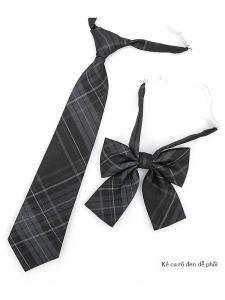 Phong Cách Nhật Bản Kẻ Caro JK Nơ Tie Nữ Ảnh Tốt Nghiệp Đại Học Không Có Nút Thắt Áo Sơ Mi Thủy Thủ Phù Hợp Với Phụ Kiện Cà Vạt Trẻ Em