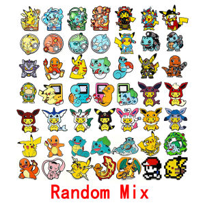 Mixed Random Pokemon Enamel Pins Bulk Lot Pikachu Charmander Squirtle Bulbasaur Lapel Brooches Badges Backpack Decor Fans Gift