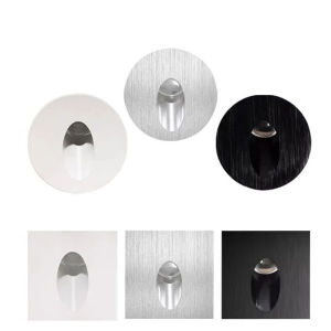 Led Stair Light Aluminum Square Round Wall Lamp 3W Recessed LED Step Lamp Pathway Wall Corner Lamps AC85-265V Wall Light