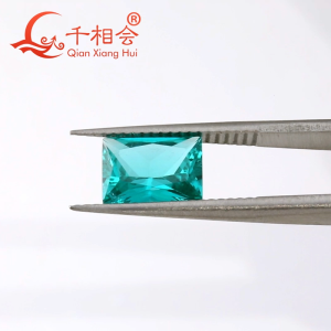 7x9mm AGL Certificate Rectangular Right-angle Princess Cut Synthetic Paraiba YAG Loose Stone Yttrium Aluminium Garnet With Inclusions DIY Accessories for Jewelry Making