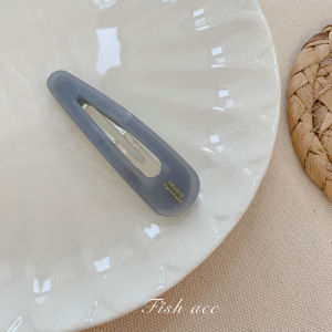 French Multicolor Resin Triangle Hair Clips Side Bangs BB Barrettes Elegant Hair Accessories Fashionable Hair Grips