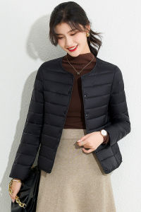 New Arrival Womens Short Cotton Jacket Fall and Winter Lightweight Slim-Fit Cotton-Padded Coat Easiest for Match Liner Small Cotton-Padded Jacket round Neck Close-Fitting Outwear