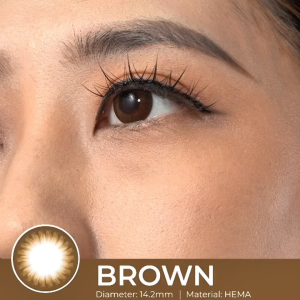 HANA Brown Contact Lens 1 Month | Natural Soft Colour Lens with Power 0.00–8.00 | Comfortable Monthly Wear