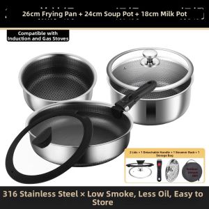 Dinggelvxing | Portable Foldable Outdoors Cookware Set Stainless Steel 316