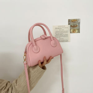 กระเป๋าถือดีไซน์เฉพาะนิชแบรนด์สไตล์ฝรั่งเศสกระเป๋าทรงเปลือกหอยสีชมพูกระเป๋าผู้หญิงกระเป๋าสะพายไหล่สะพายข้างคุณภาพดีเยี่ยมแบบใหม่ปี2023