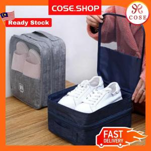 COSE Travel Shoe Bag Organizer Multi Layer Shoes Bag Sport Beg Kasut Travel Shoes Storage Bag Shoe Organizer 鞋子手拿包收纳盒