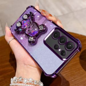 Glitter Bear Stand Case for Xiaomi Mi 17T M17T Mi17T Mi17TPr POCO X8 Pro Max X8Pro Shockproof Bracket Stand Luxury Plating Cover